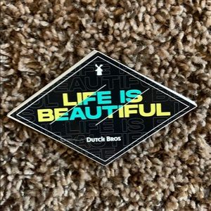 Dutch Bros “Life Is Beautiful” Sticker